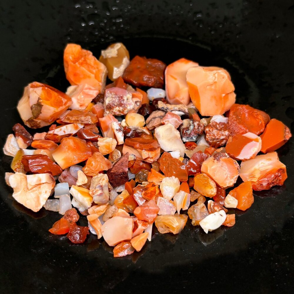 Rough Scattered Parcel Of Mexican Fire Common Colored Opal